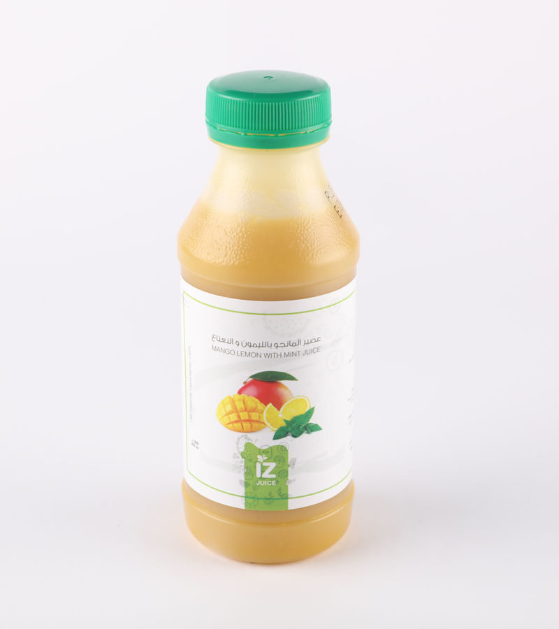 IZ Mango Lemon Mint juice bottle
